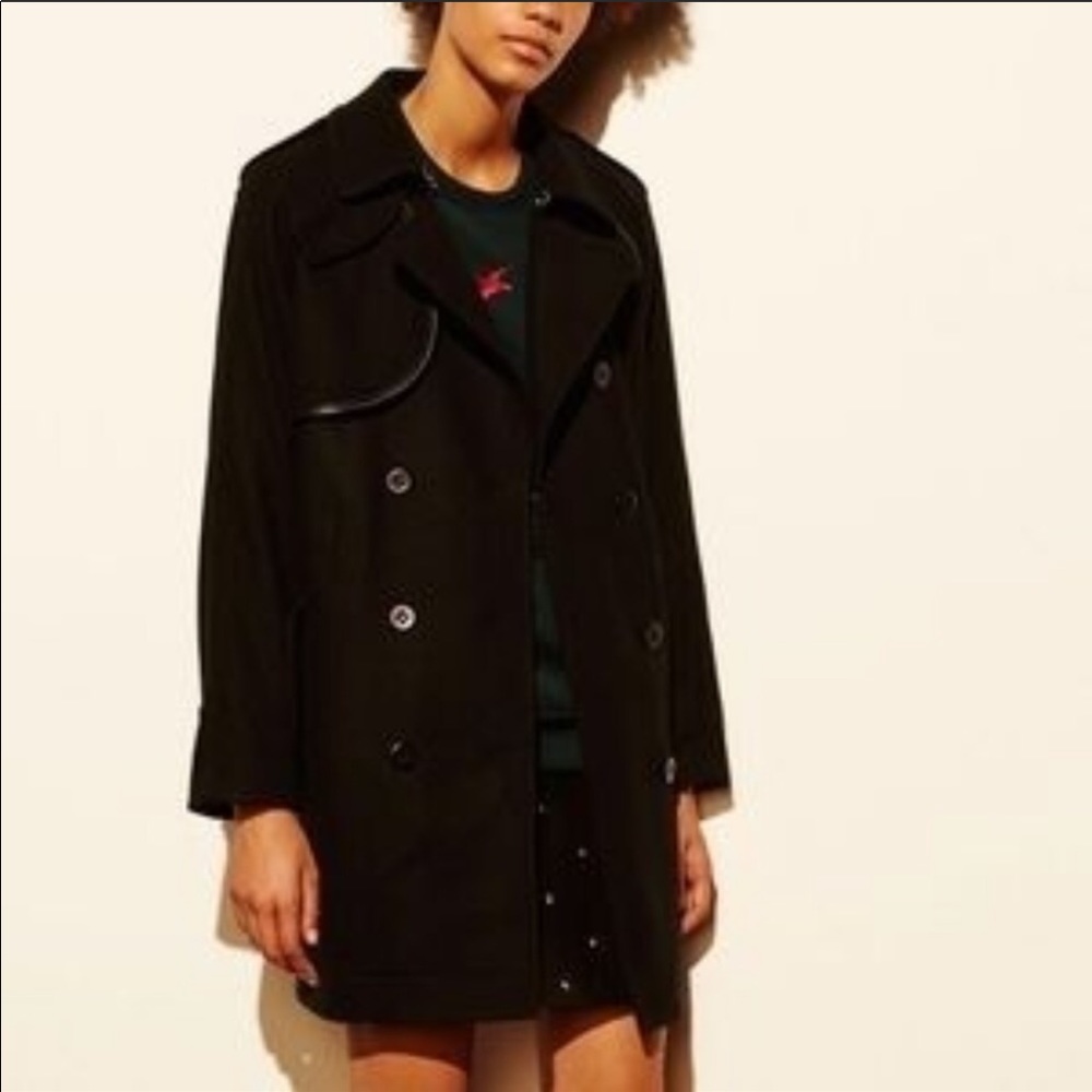 NWT Coach Convertible Trench Coat Leopard lined